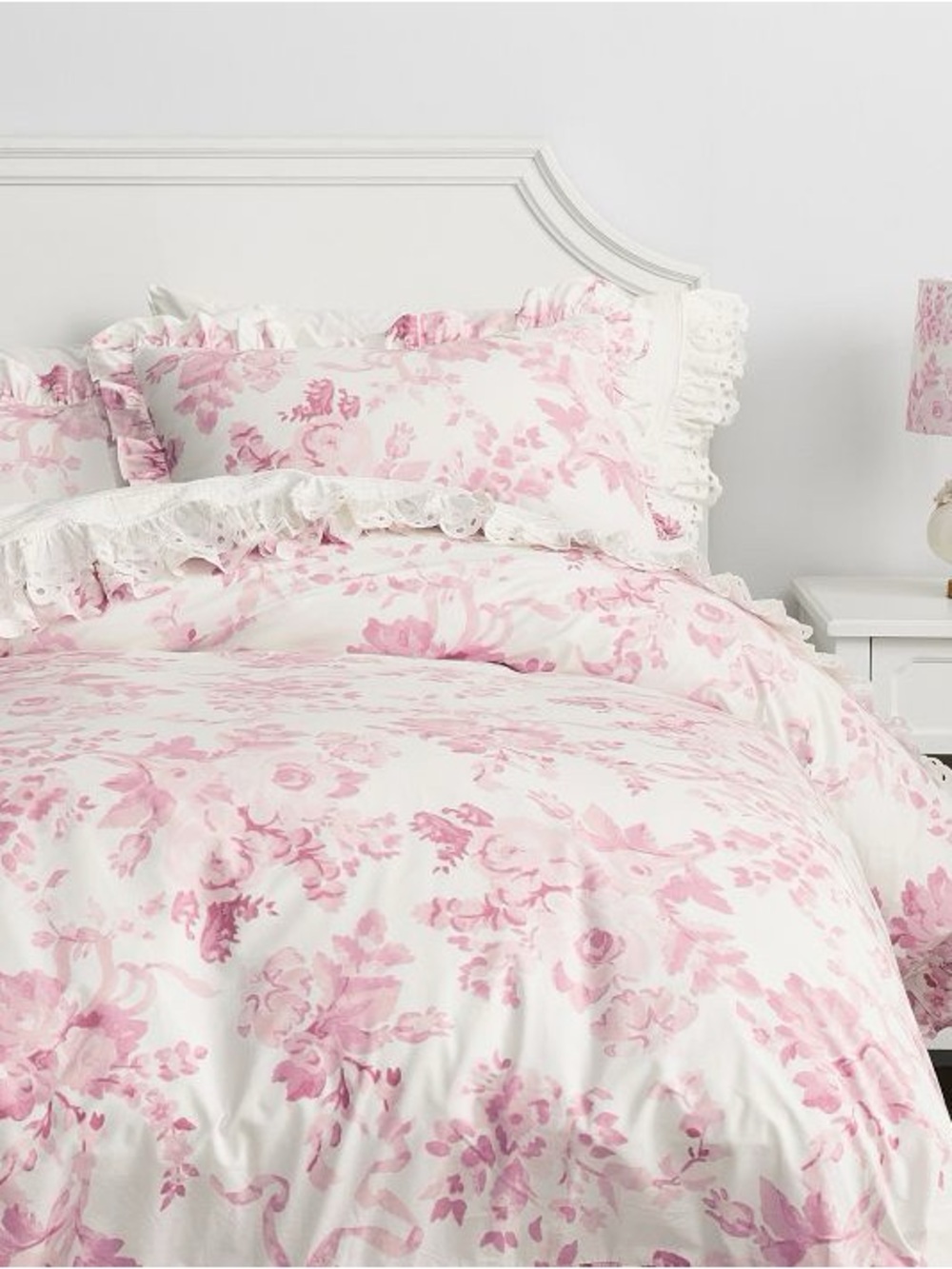 FULL/QUEEN - LoveShackFancy Damask Ruffle Duvet Cover & Shams